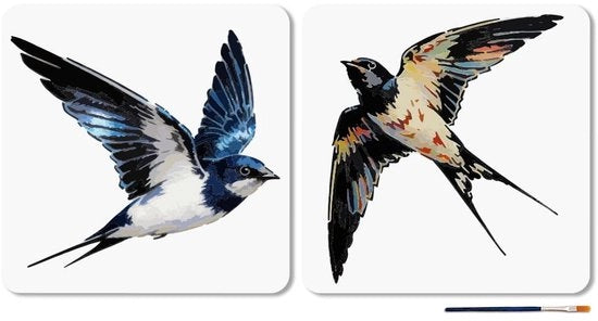 Scheda di Sfondo Animale in Plastica Riciclabile - Schede di Sfondo per Pittura - Modello di Animali - 30 x 30 cm - Inclusa Penna - Materiale di Alta Qualità in Plastica - Schede di Sfondo per Pittura