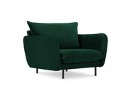 Cosmopolitan Design - Poltrona "Vienna" in velluto verde bottiglia 