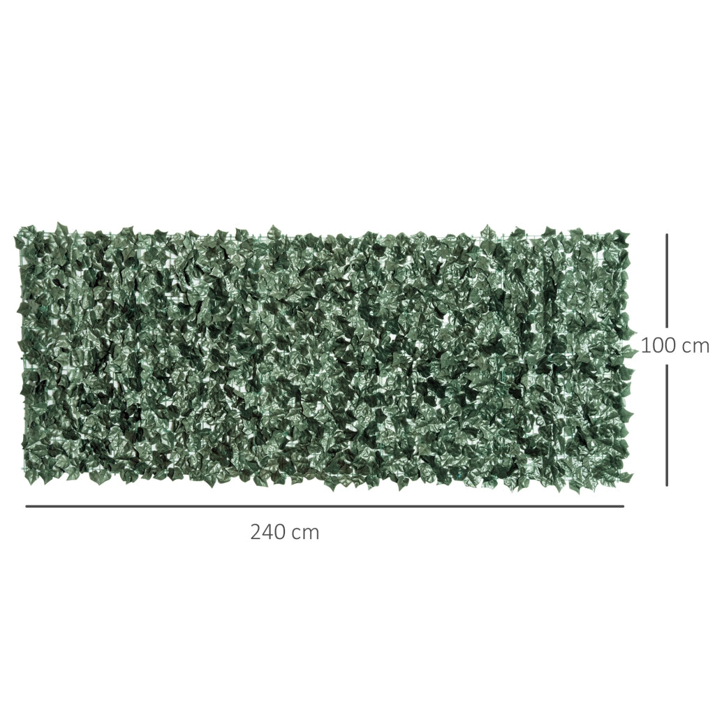 Pannello Privacy Hedera Artificiale per Balcone ¨C Minimal ¨C 240x100 cm