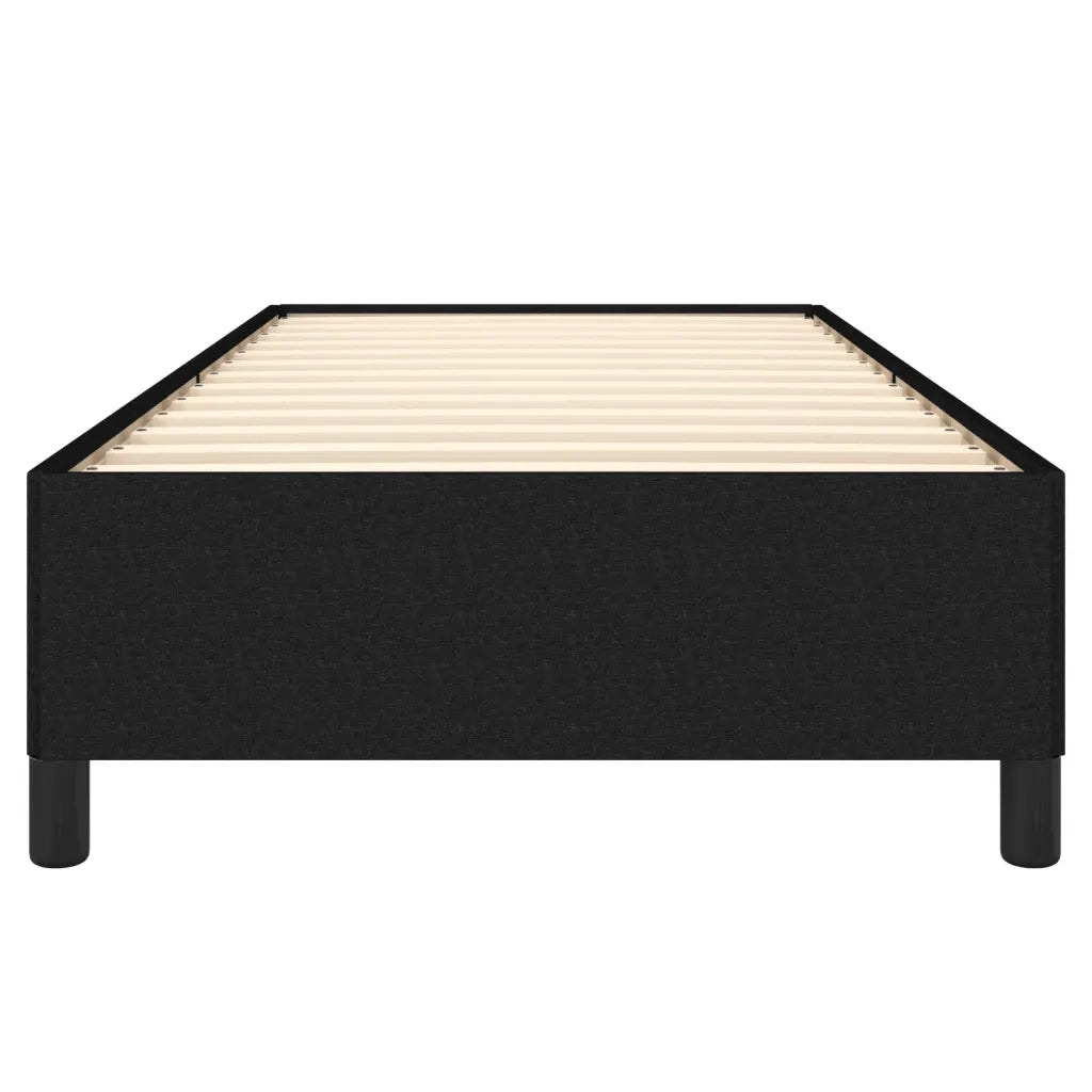 Letto singolo | Letto per adulti | Giroletto senza Materasso Nero 100x200 cm in Tessuto