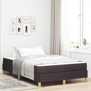 Letto a molle con materasso Marrone Scuro 120 x 190 cm Tessuto