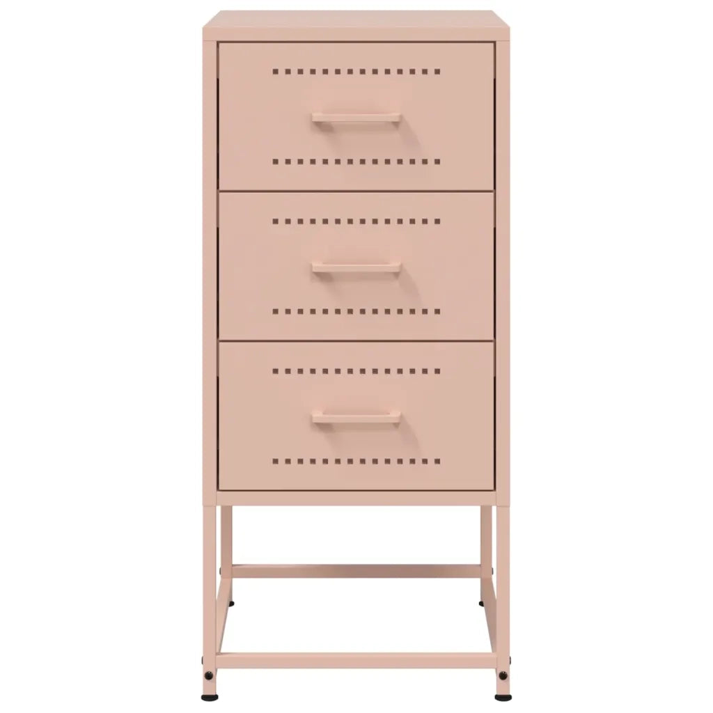 Comodini 2 pz Rosa 36x39x78 cm in Acciaio 846581