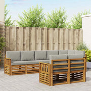 Set divani con cuscino 8 pcs Grigio Naturale e Chiaro 3375001