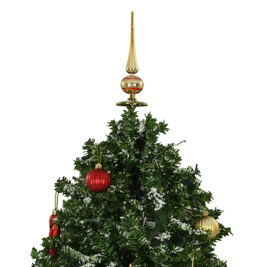 Albero di Natale con Neve e Base a Ombrellone Verde 190 cm 284337