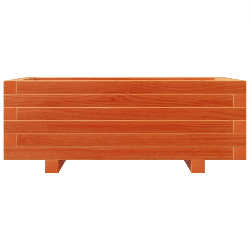 Fioriera | Cassetta per fiori | Vaso Giardino Marrone Cera 70x40x26,5cm Legno Massello Pino