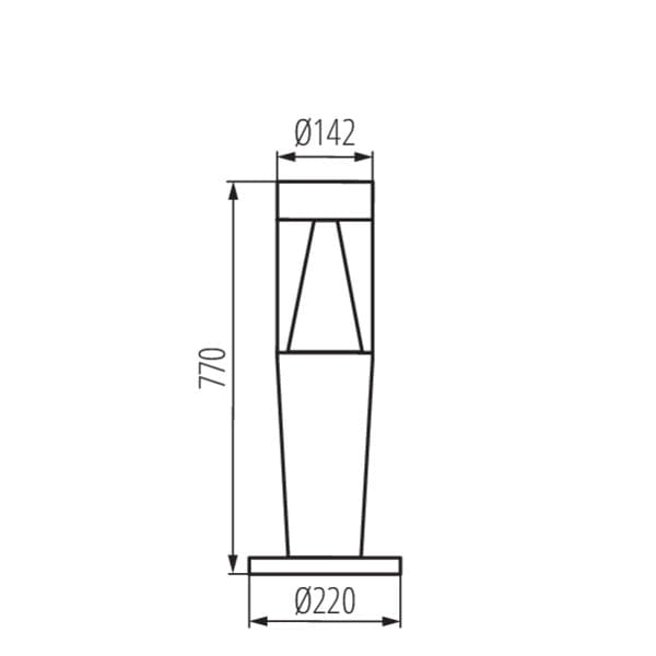 Lampada da esterno da terra Kanlux INVO TR 77cm IP54