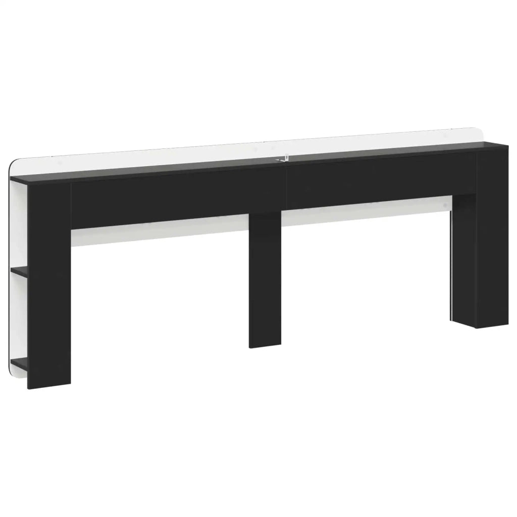 Testata del letto con archiviazione Nero Legno ingegnerizzato 8001238