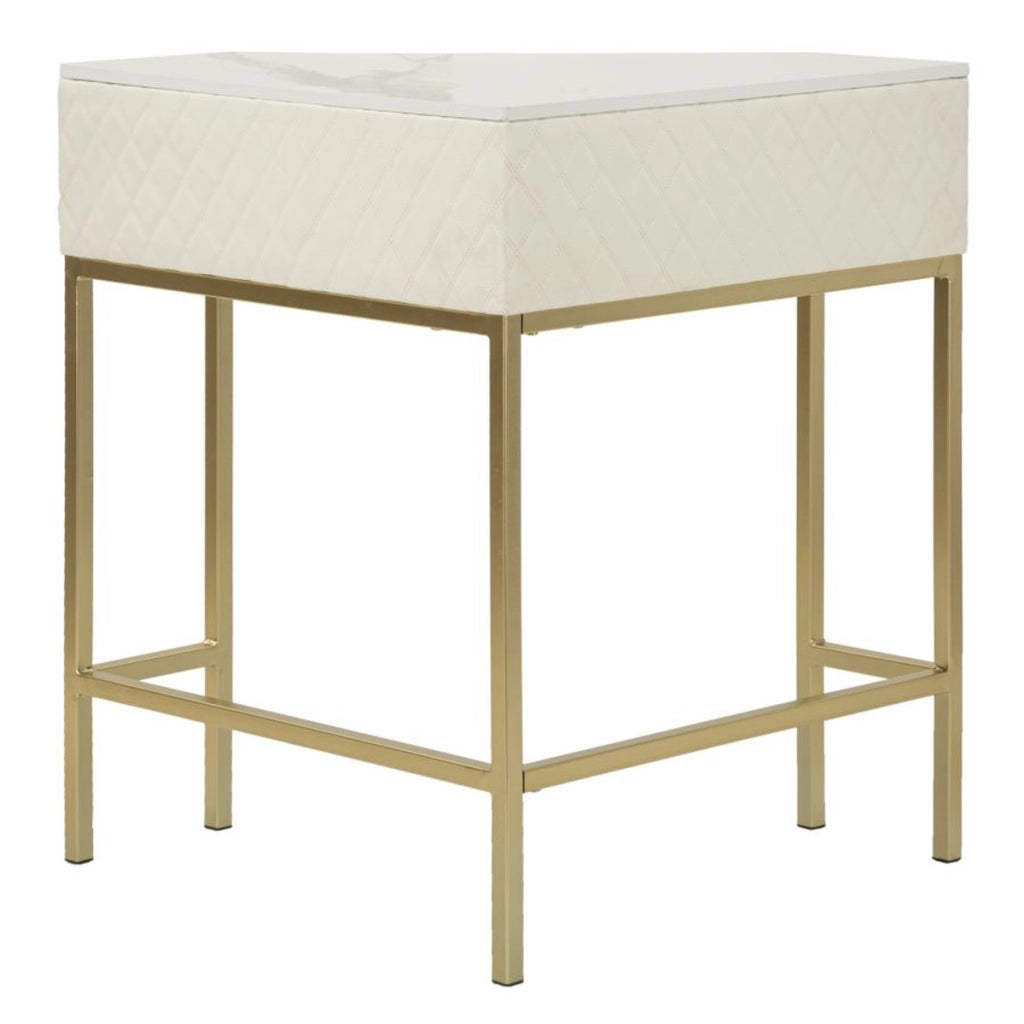 Tavolo Consolle VKH608, Bianco, Legno, 84,5x60x77 cm
