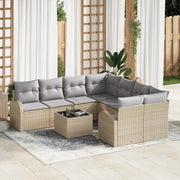Set Divano da Giardino Beige 55 x 55 x 37 cm polyrattan 3345980