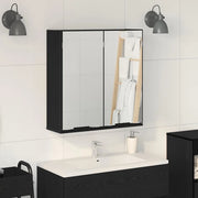 Mobiletto per specchio con porta Rovere Nero 64 x 20 x 67 cm 862096