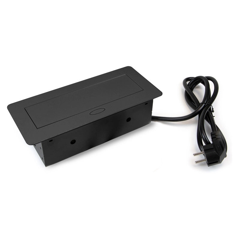 Multiconnettore da tavolo Atom 26 Lite, 225x111 mm, 2 prese Schuko, 1 USB Tipo A, 1 USB Tipo C, Zama-Acciaio-Plastica,..