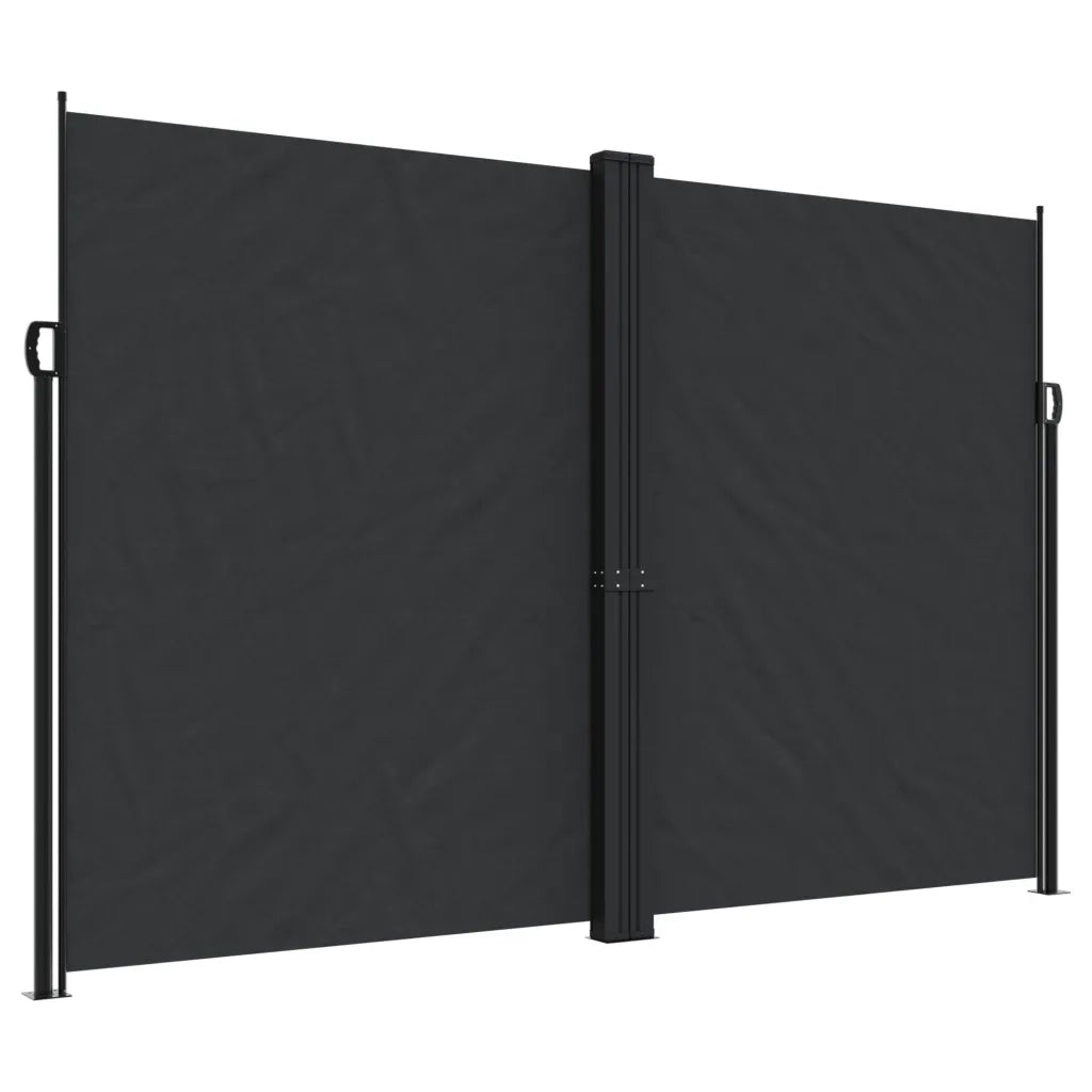 Tenda da Sole Laterale Retrattile Nera 220x1200 cm 4004864