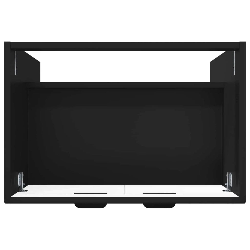 Mobiletto da bagno sotto il lavello Nero 56 x 37,5 x 81 cm 890095