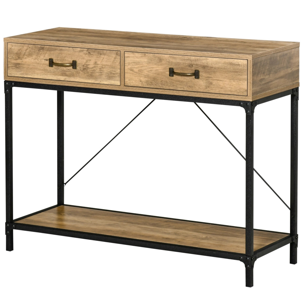 Consolle con 2 cassetti e ripiano ¨C Minimal ¨C Legno 100x35x76 cm