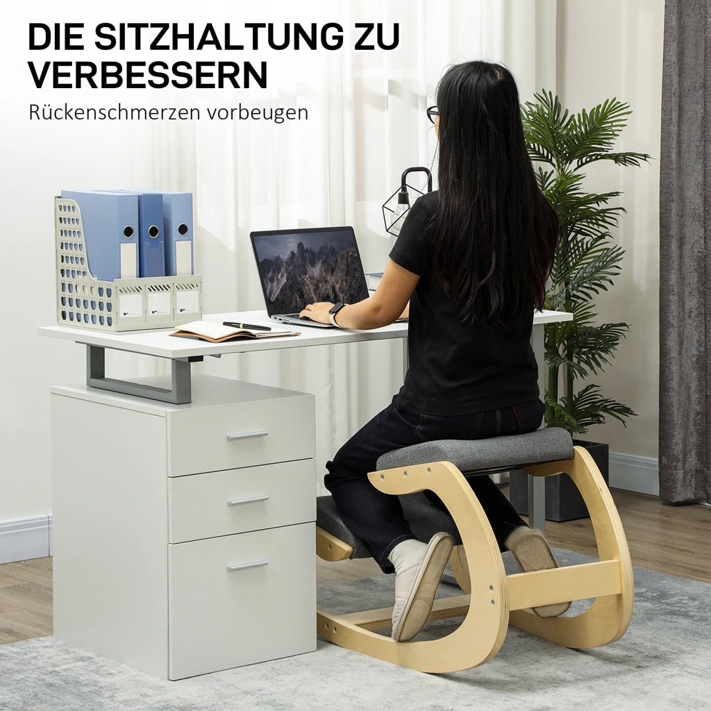 Sgabello ergonomico oscillante per ufficio ¨C Xylo ¨C grigio