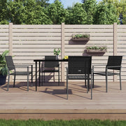 Set da Pranzo da Giardino 5 pz in Polyrattan e Acciaio 3187007