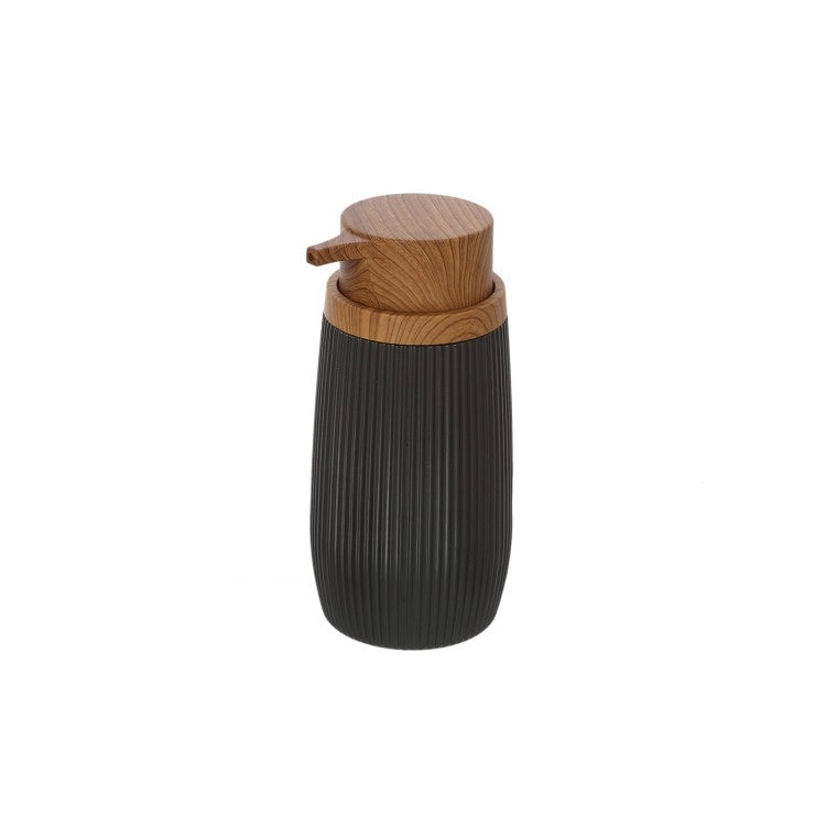 DISPENSER SAPONE LONDON NERO / LEGNO
