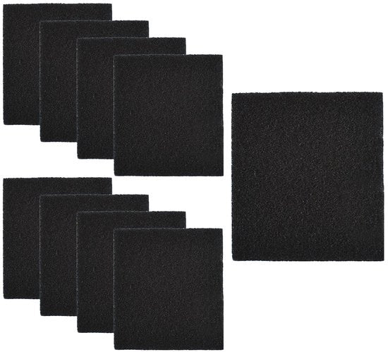 9 contenitori di fango attivi con filtro a carbone attivo, filtro a carbone per contenitore di fango con coperchio, matrice a carbone attivo filtro di odore, filtro a carbone per contenitore di rifiuti con coperchio (nero, 105x115 mm)