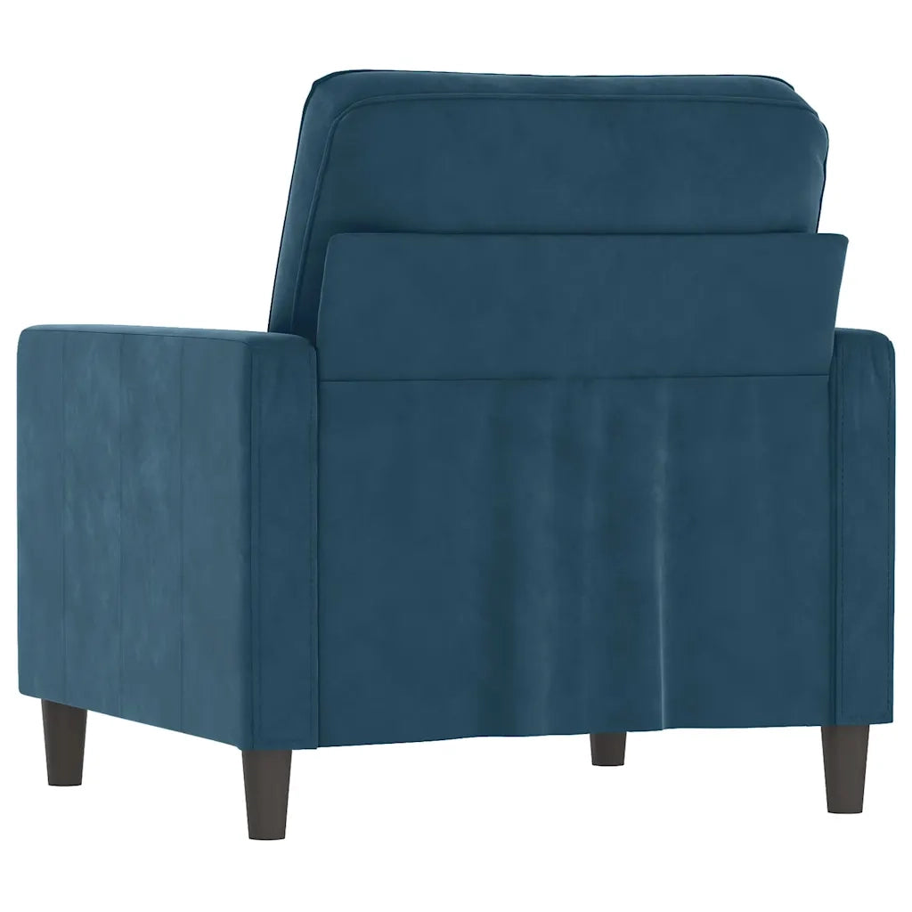 Poltrona | Sedia Relax Blu 60 cm Velluto