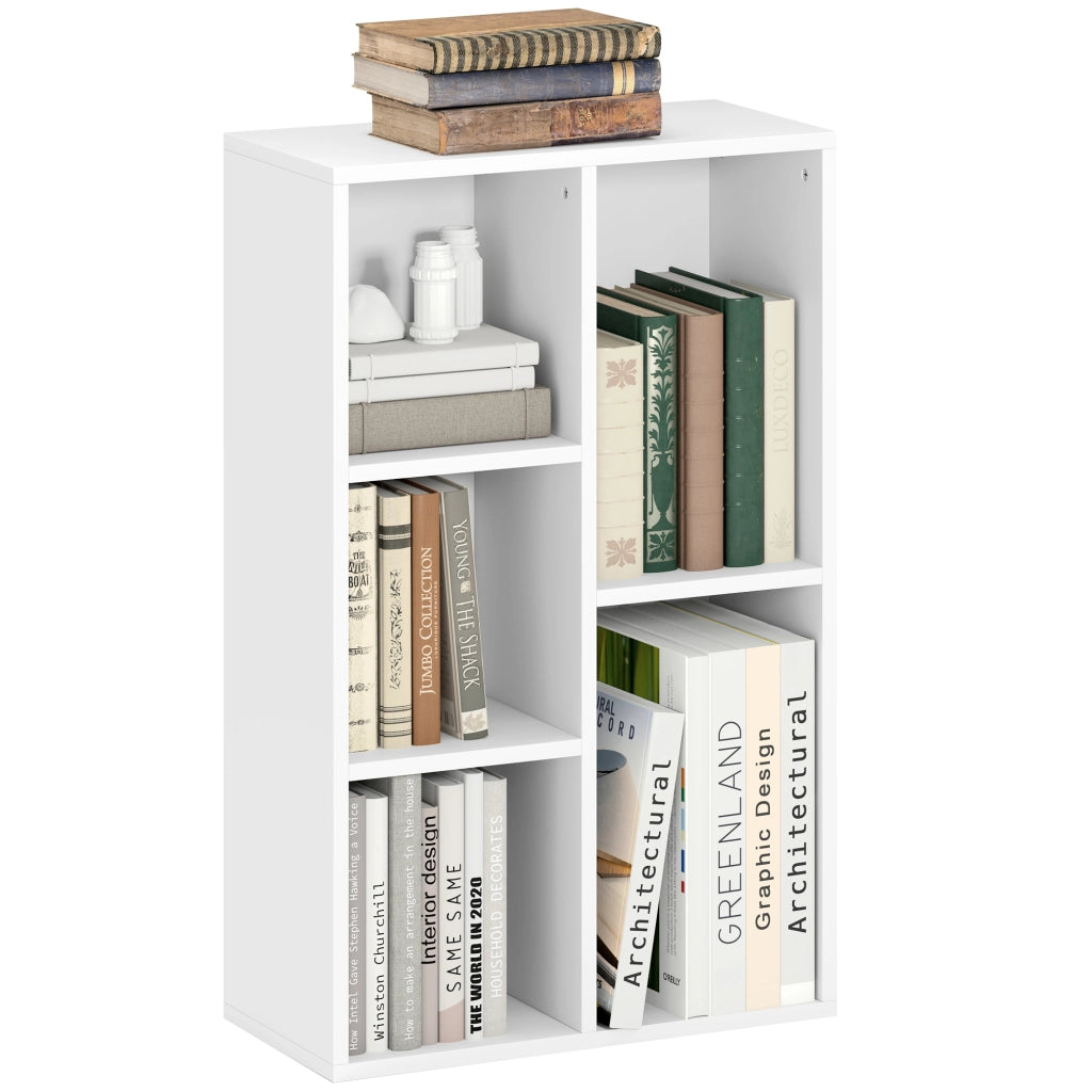 Libreria 2 livelli 5 scomparti ¨C Xylo ¨C Truciolato bianco