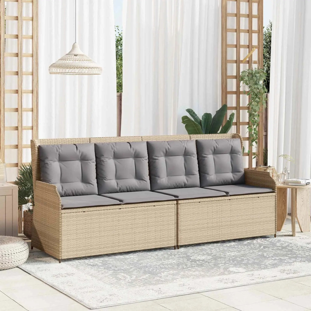 Panchina da giardino Beige polyrattan 3394452