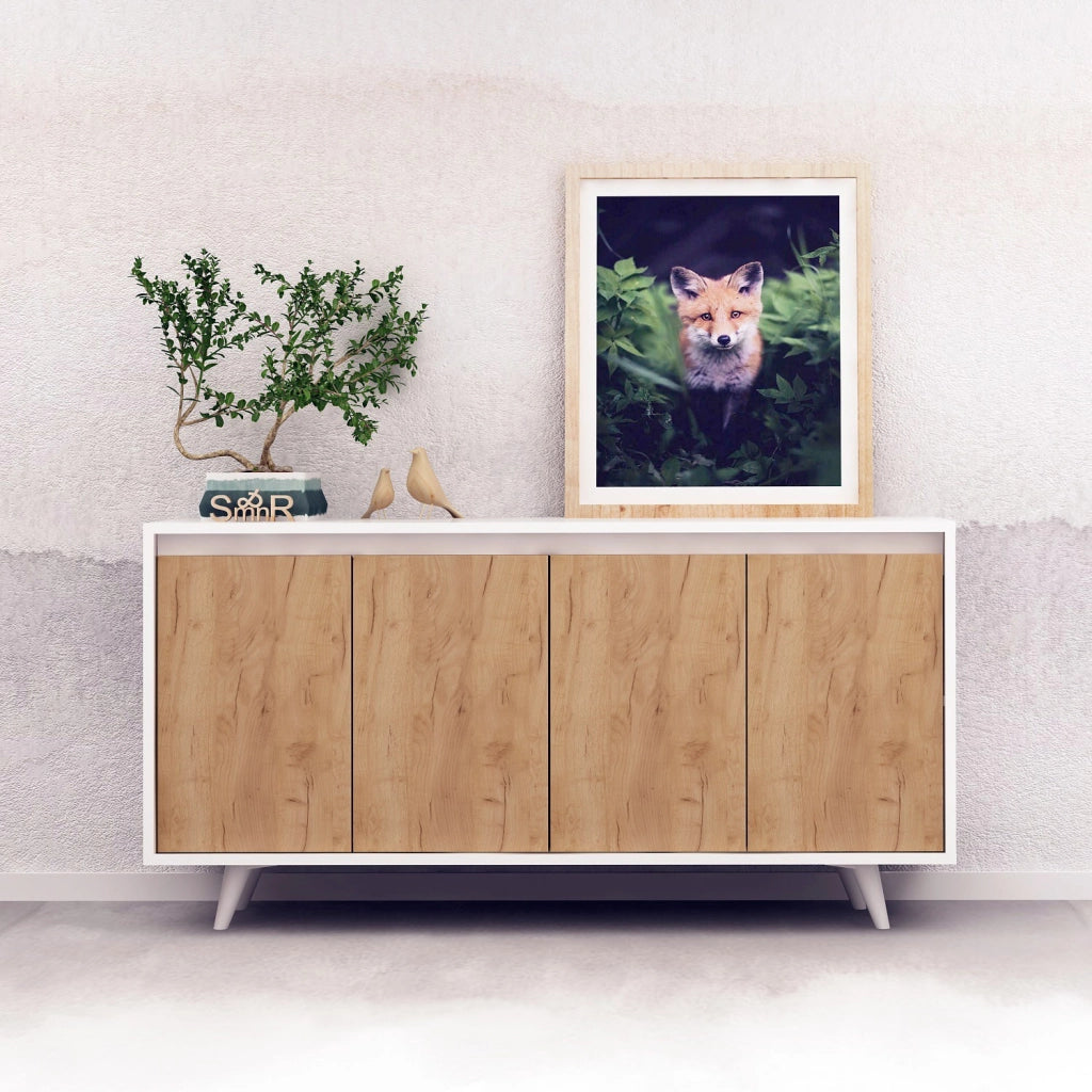 Credenza in legno "Nossa" - 140 x 40 x 86 cm - Marrone