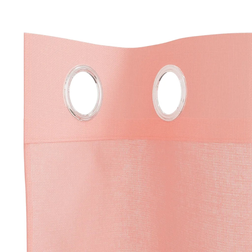 Tende in Voile con Occhielli 2 pz Rosa 140x245 cm 4102098