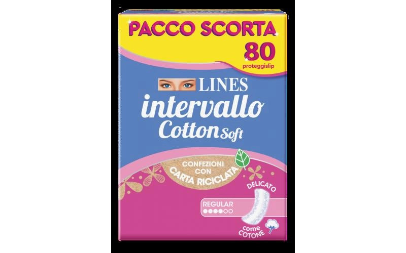 SET 2 LINES PROTEGGISLIP INTERVALLO CONEZIONE DA 80 PZ DISTESO COTTON SOFT