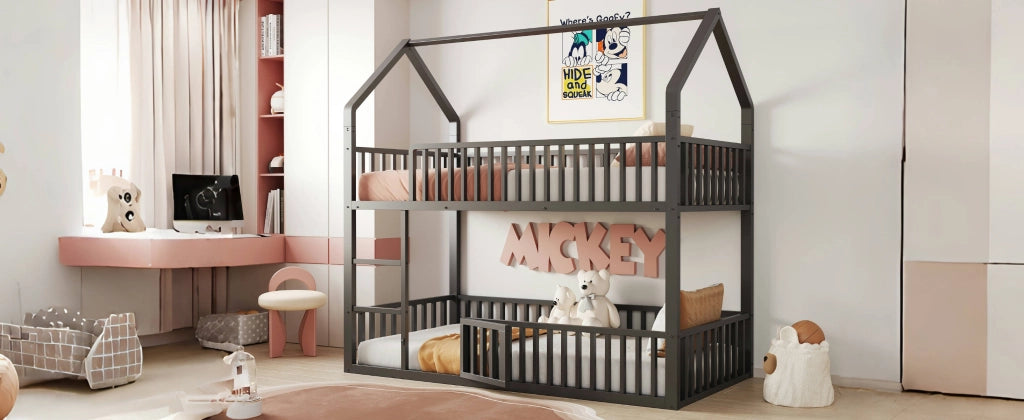 Letto a castello funzione casa metallo 90x200 cm