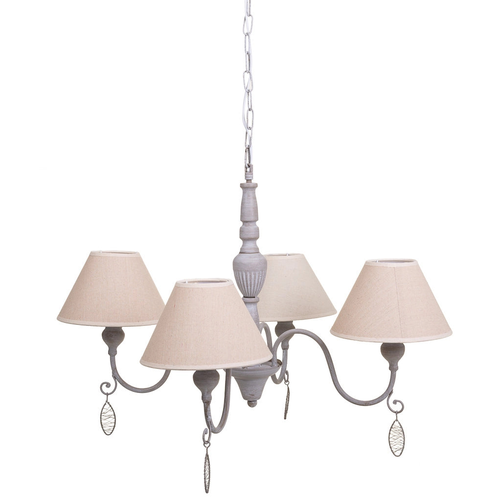 Lampada a sospensione grigia 55x55x125h