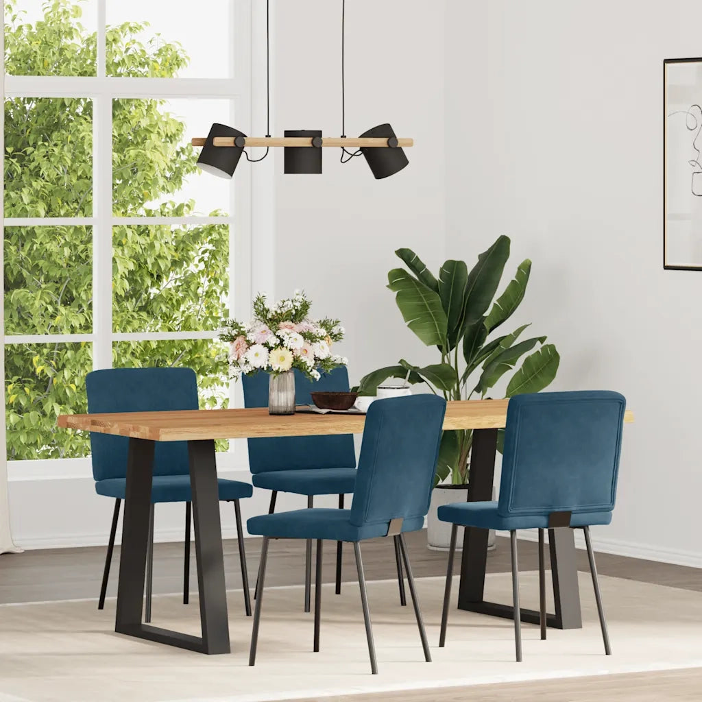 Sedie da Pranzo 4 pz Blu in Velluto 3315296