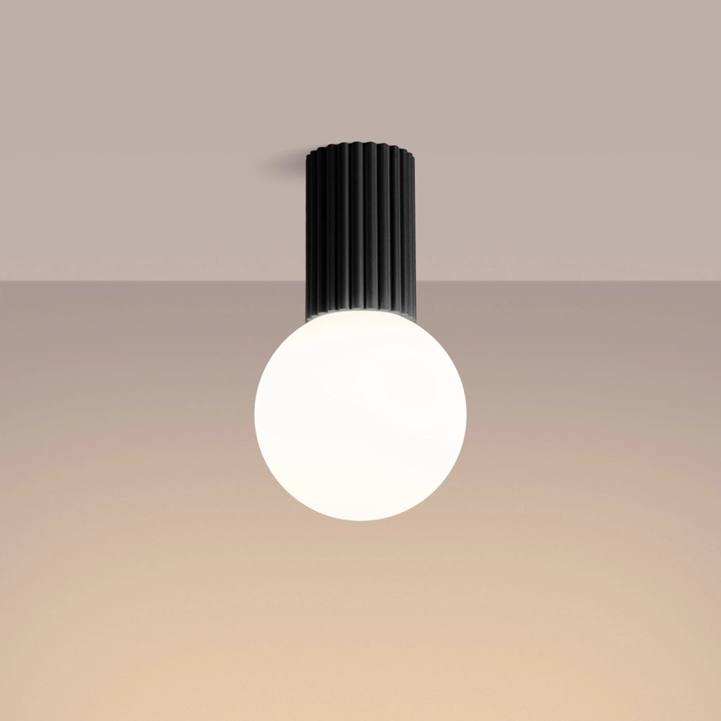 Lampada da soffitto HALO nera IP44
