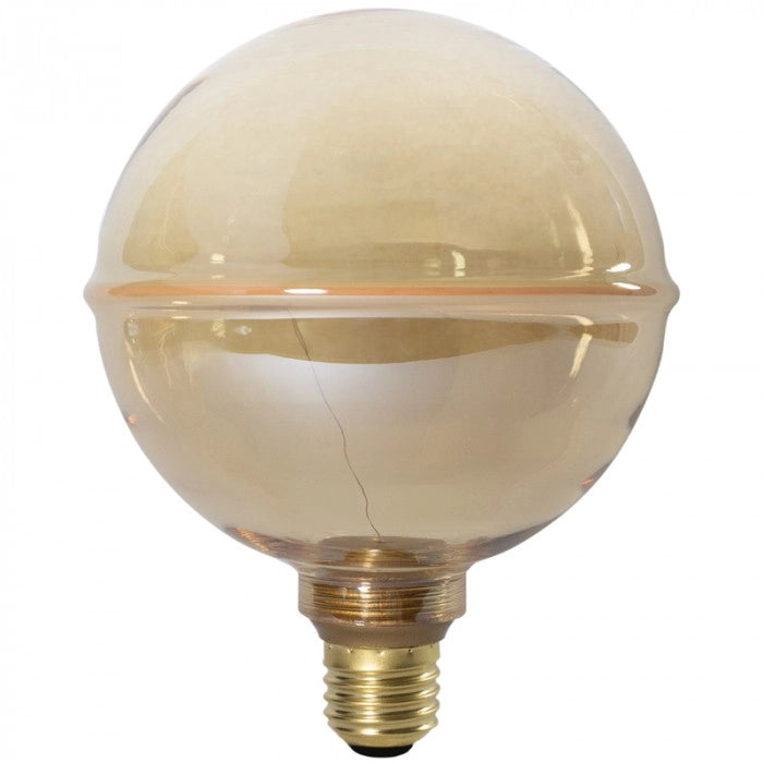Lampadina LED dimmerabile sfera G130 E27 4W 1800K ambra