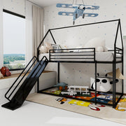 Letto a castello casa - Xylo - 90x200 cm con scivolo