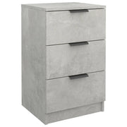 Comodino | Armadio da Notte | Mobiletto da notte Grigio Cemento 40x36x65 cm