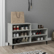 Scarpiera-Scaffale per scarpe Grigio Cemento 102x36x60 cm in Legno Multistrato 609640