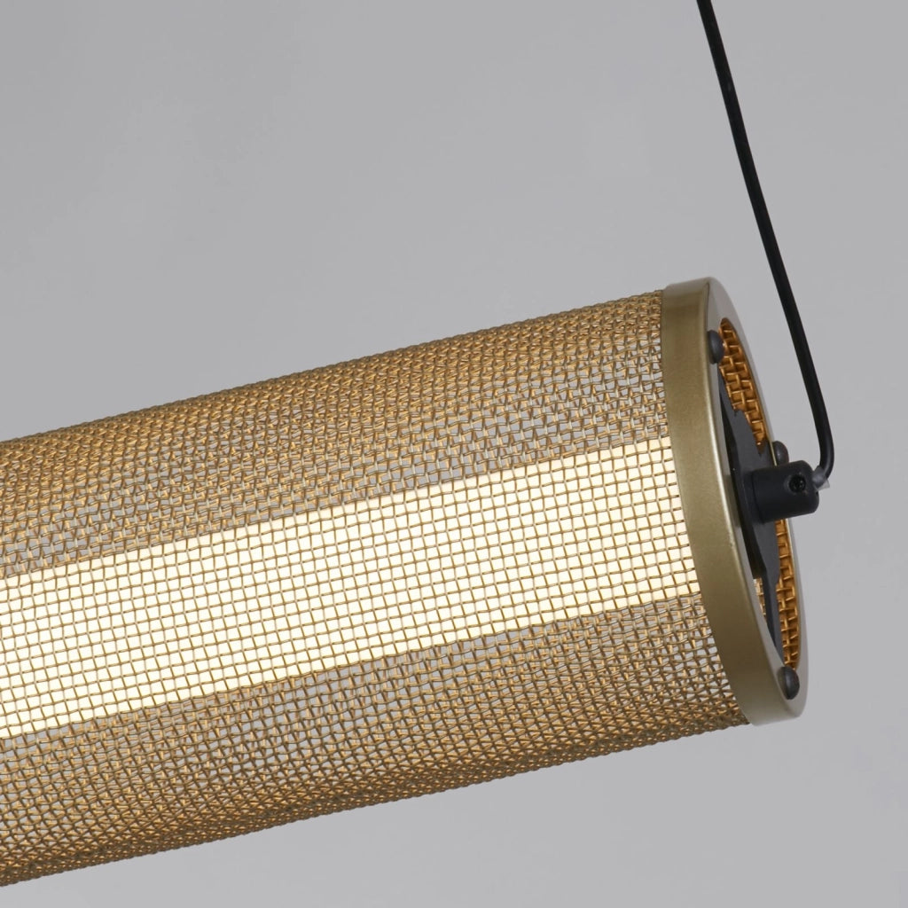 Ciondolo LED Thread maglia oro e nero opaco