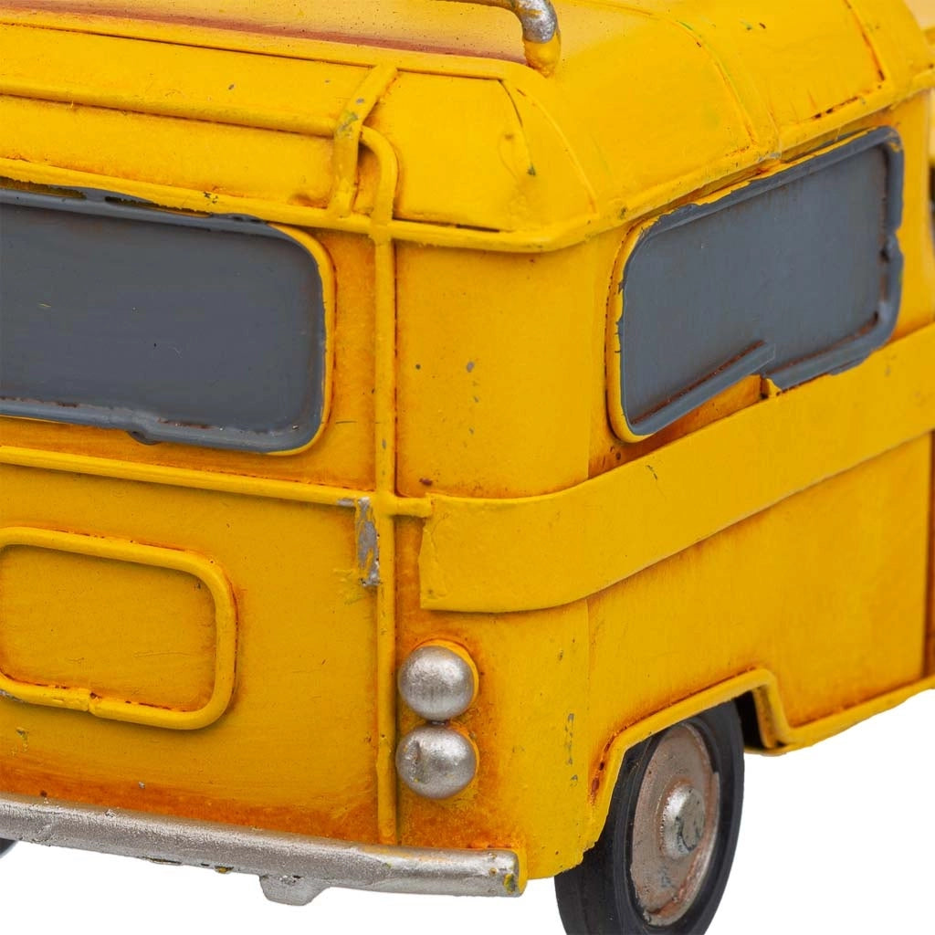 Auto in metallo giallo 17,5x7,5x9,5h
