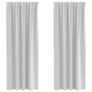Tende Oscuranti | Tende Blackout con Anelli 2 pz Grigio Chiaro 245 x 140 cm