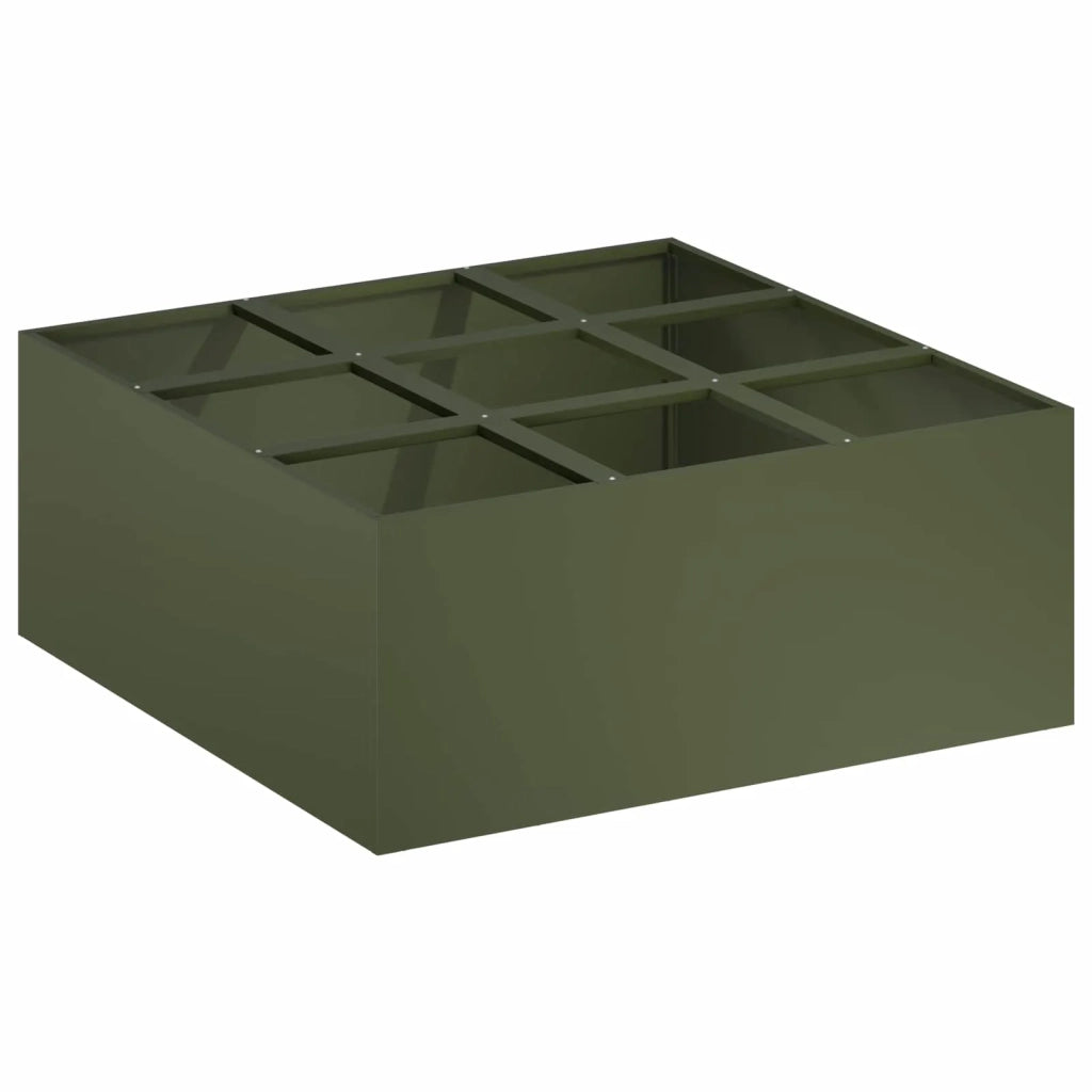 Vaso da giardino Verde Oliva 100 x 100 x 30 cm 8005746
