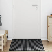 Zerbino a Strisce Nere e Grigie 90x120 cm 4105595