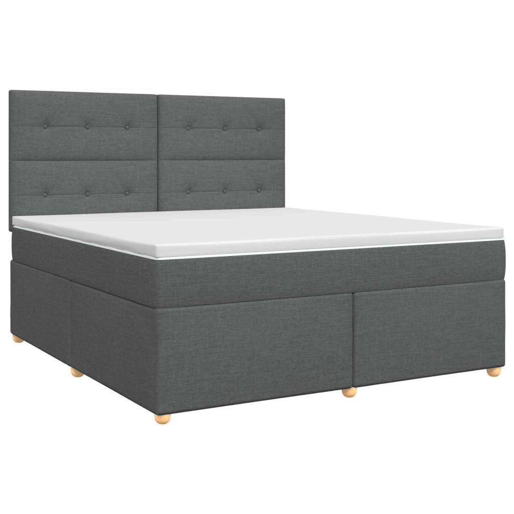Letto box spring con materasso Grigio Scuro 140 x 190 cm 3453880