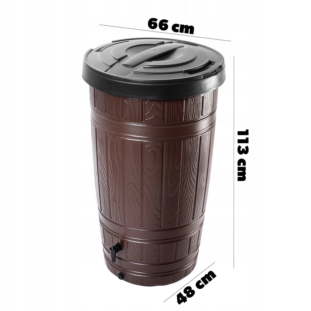 Serbatoio per acqua piovana KADAX da 265 litri con rubinetto.