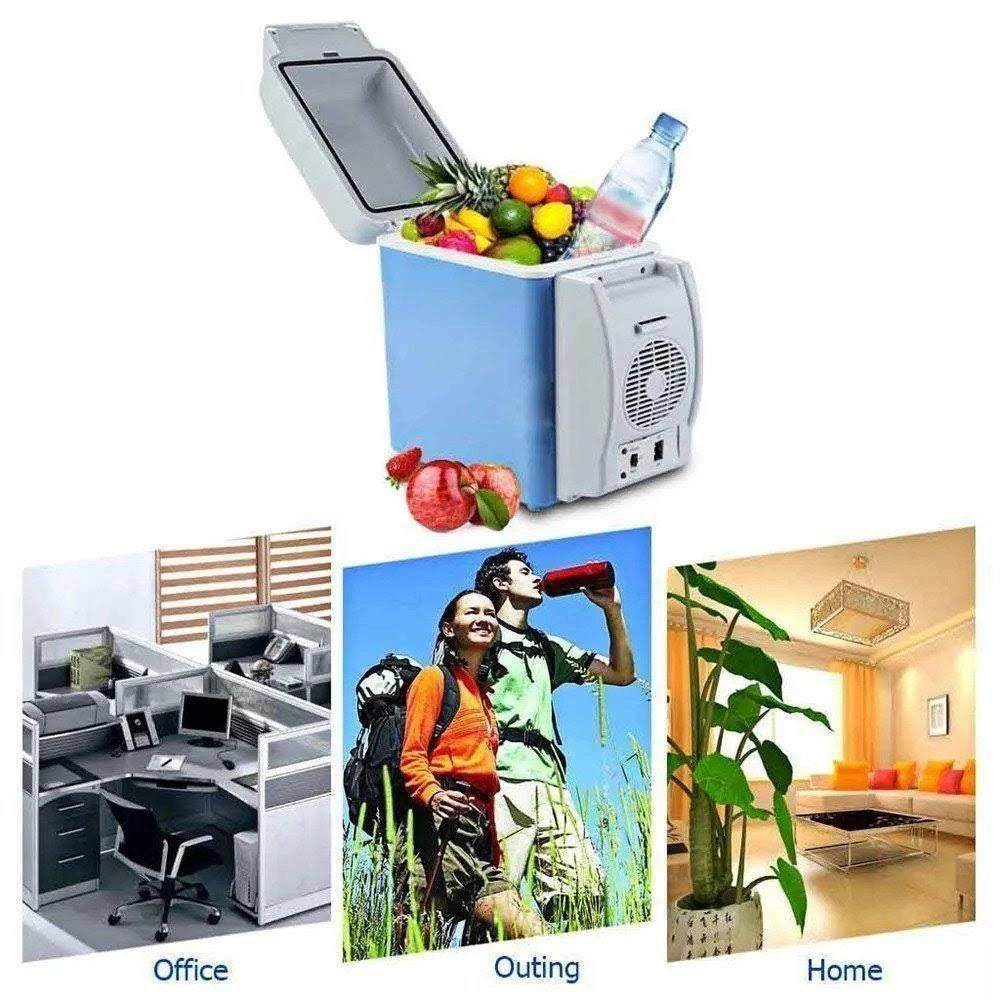 Trade Shop - Mini Frigorifero Portatile 7,5 Litri 12 V Frigo Scaldavivande Auto Barca Camper -