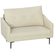 Divano 2 posti imbottito ¨C Minimal ¨C crema metallo