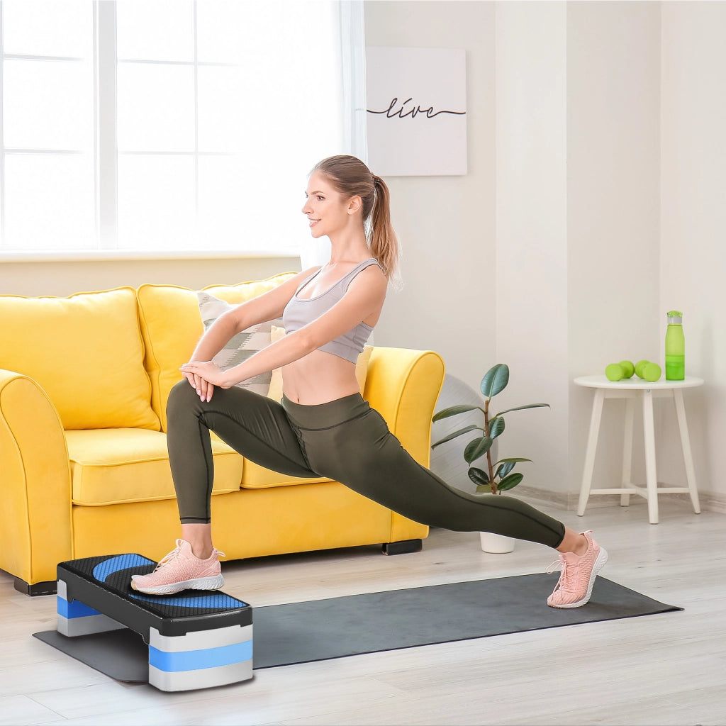 Stepper Fitness Regolabile ¨C Minimal ¨C Blu e Nero