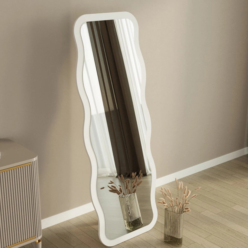 Bissone, Specchio Forma Rettangolare, 50x160h cm Bianco