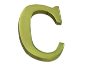 LETTERA ALFABETO C IN OTTONE LUCIDO - 5 pezzi