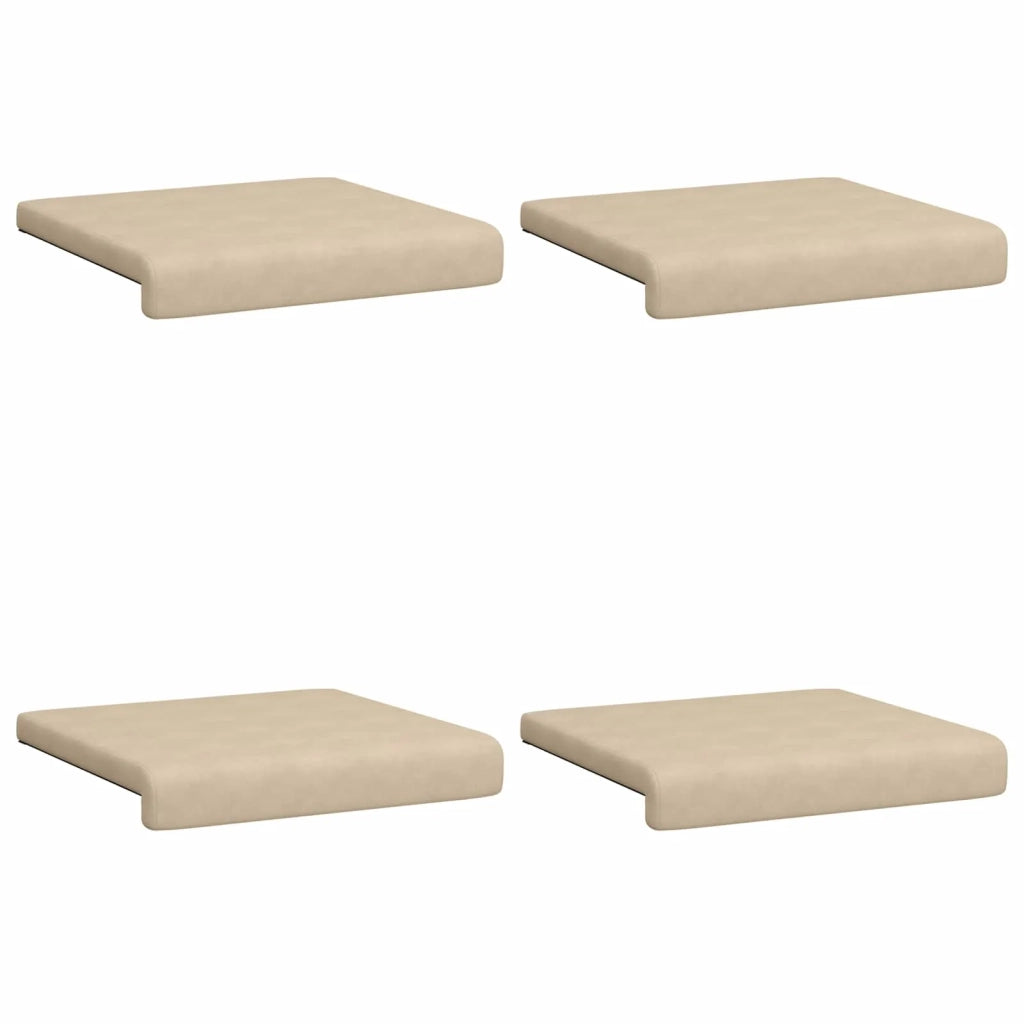 Cuscino per panchina 4 pcs Microfibra Crema Profondità 35 cm 42043133