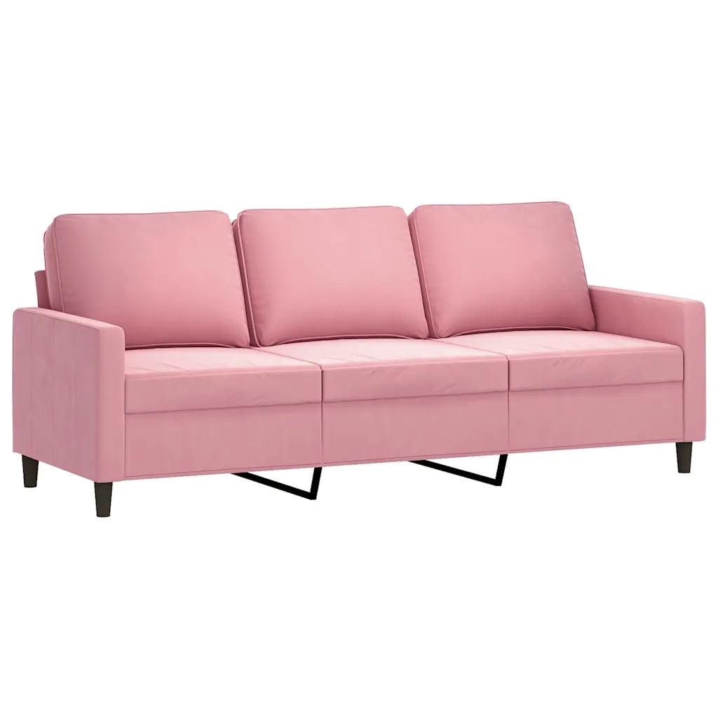 Set di Divani 4 pz con Cuscini Rosa in Velluto 3201967